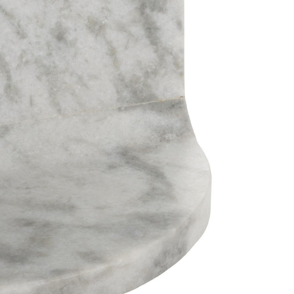 Safavieh Couture Melinda Marble "C" Accent Table, White