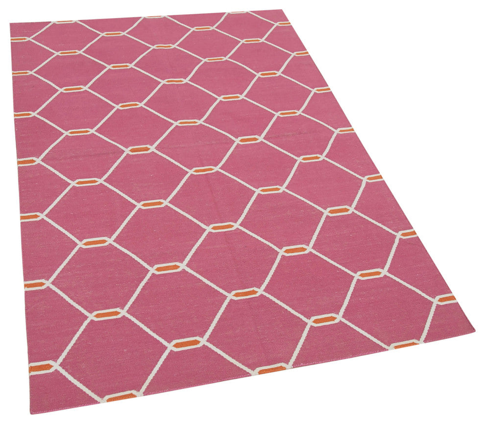 Rug N Carpet - Handmade Wool 3' 6'' x 5' 5'' Flatweave Dhurrie Kilim Rug