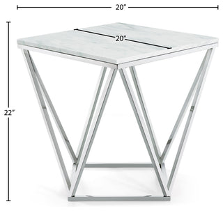Skyler Chrome End Table