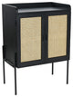 Metal & Mango Wood Cabinet, Black