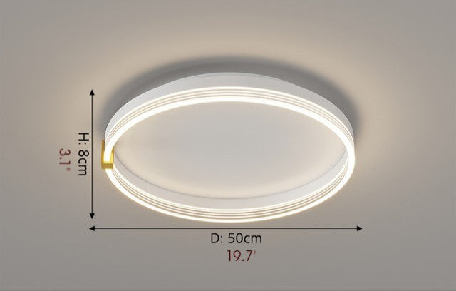 Weggis | Modern LED Minimalist Circle Shaped Ceiling Lamp, White