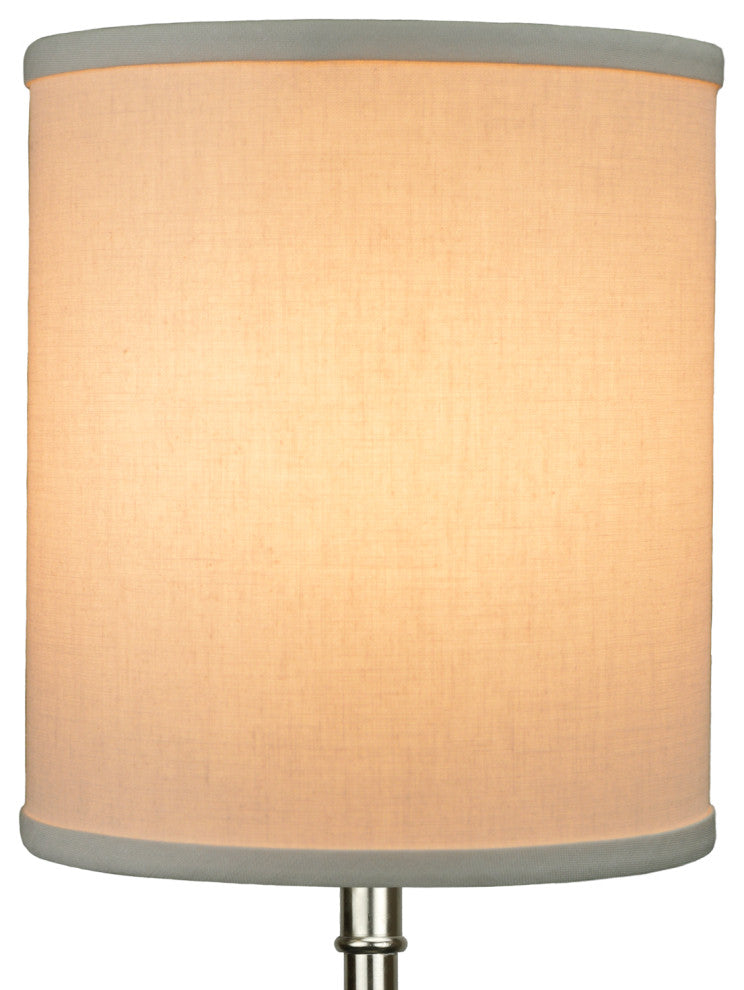 Fenchel Shades 6"x6"x7" Spider Attachment Drum Lamp Shade, Linen Ivory