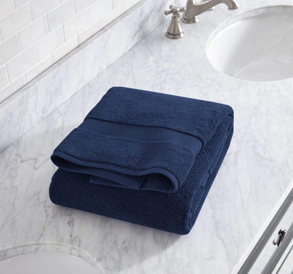 Organic Cotton Feather Touch Quick Dry Towel Set, 12-Piece Set, Insignia Blue