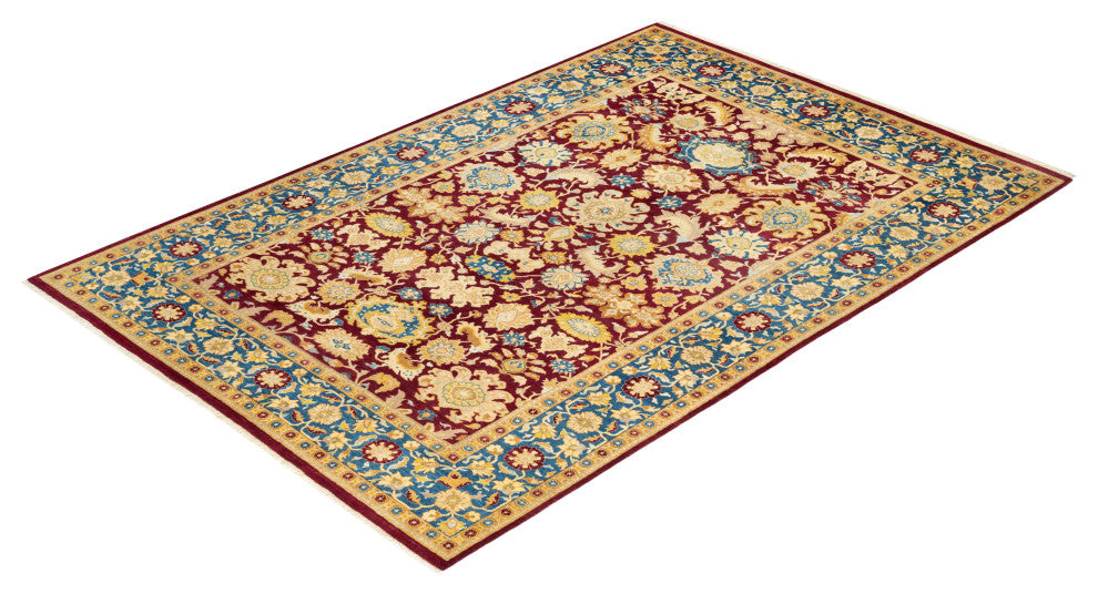 Mogul, One-of-a-Kind Hand-Knotted Area Rug Red, 6'2"x9'2"