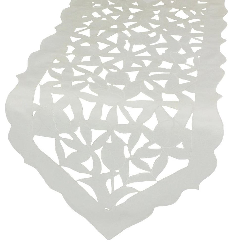 Tulip Bouquet 15"x54" Table Runner, White