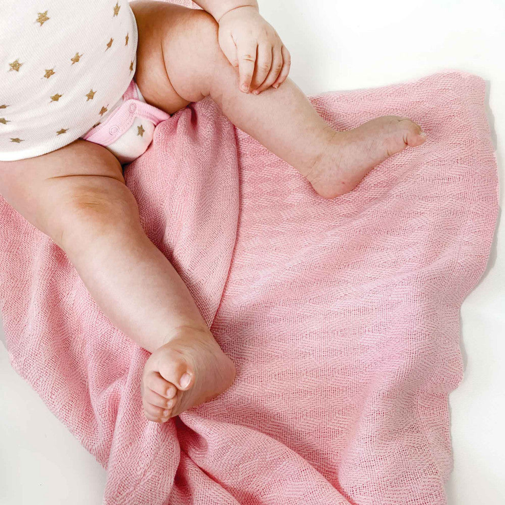 Panda Baby 100% Rayon Viscose Knitted Bamboo Baby Blanket Petal