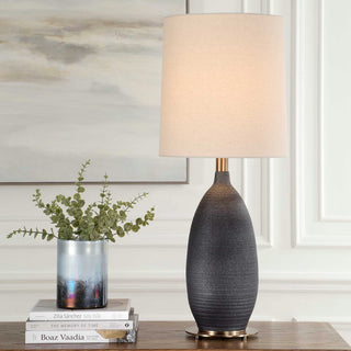 Uttermost Bower Matt Black Table Lamp
