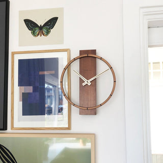 Carl Wooden Table or Wall Clock, 14x10", Brown