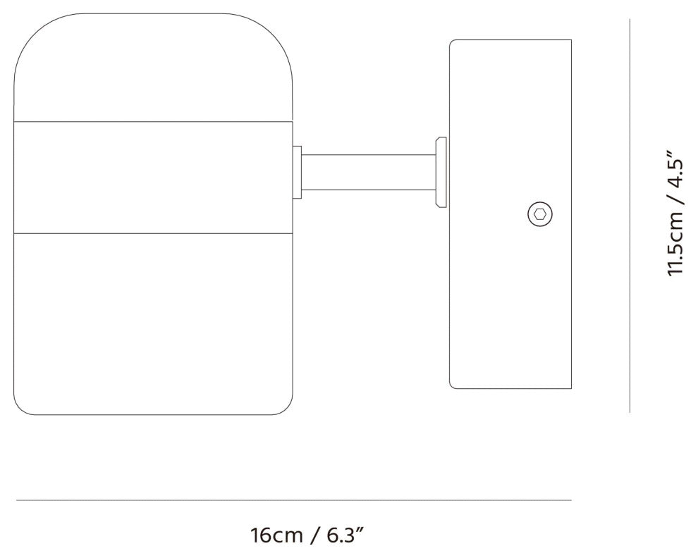 Ling Wall Lamp, White And Matte Brass