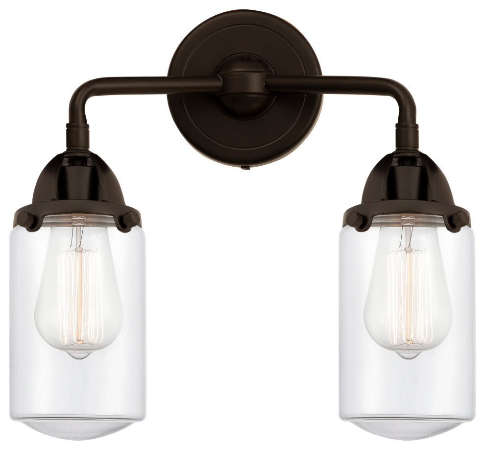 288-2W-OB-G312 Dover 2 Light 12.5" Bath Vanity Light, Oil Rubbed Bronze