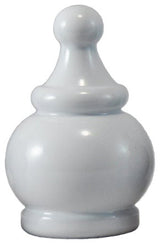 Urbanest Crown Lamp Finial, 2", Glossy White