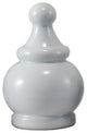 Urbanest Crown Lamp Finial, 2", Glossy White