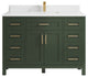 Cambridge 48 Single Sink Bath Vanity in Pewter Green 1.5" Empira Quartz