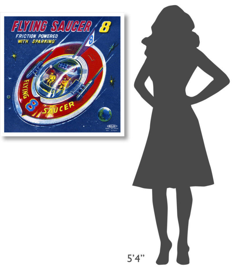 "Flying Saucer 8" Digital Paper Print by Retrorocket, 32"x32"