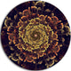 Perfect Fractal Flower In Brown And Gold, Floral Disc Metal Art, 23"