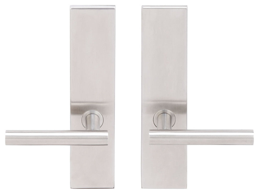 Copenhagen Lever, Full Dummy Tubular Pair, Left Hand, Satin Stainless Steel
