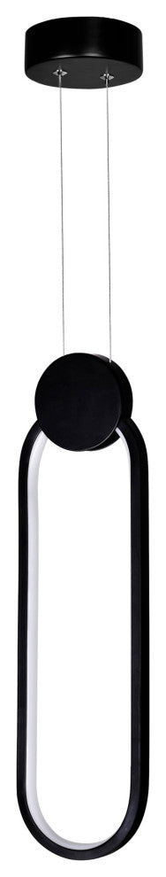 Pulley 4 in LED Black Mini Pendant