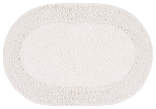Double Ruffle Collection Bath Rugs Set, 17x24 Rectangle, Ivory