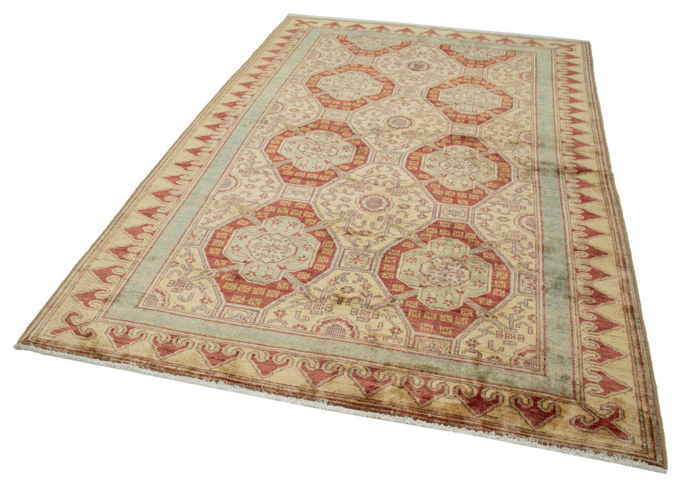 Rug N Carpet - Handwoven Oriental 6' 1" x 9' 0" Soft Oushak Area Rug