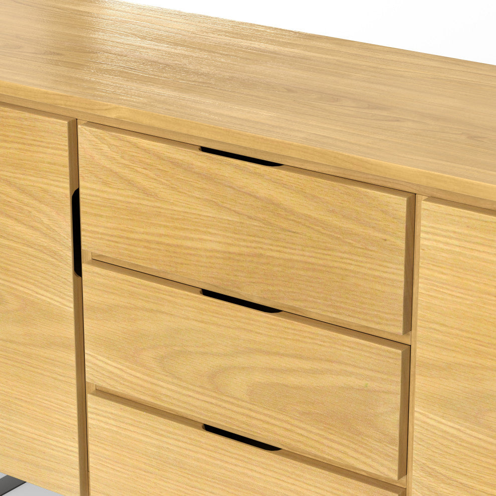 Lowry Sideboard Buffet, Oak Veneer