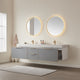 Alicante Vanity With Stone Countertop, Elegant Grey, 84", With Mirror