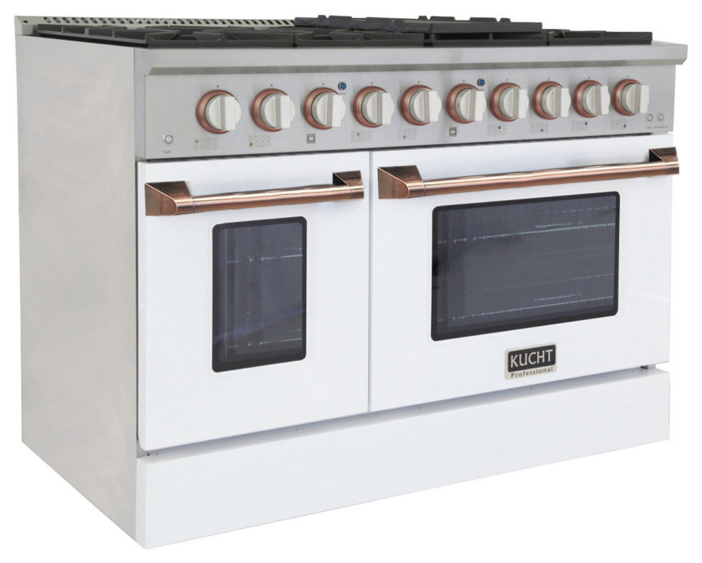 KUCHT Professional 48" 6.7 cu. ft. Range Cust, White Rose, Natural Gas