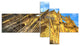 Facade of Dom Church with Blue Sky, Cityscape Art on Canvas, 60"x32", 5 panels