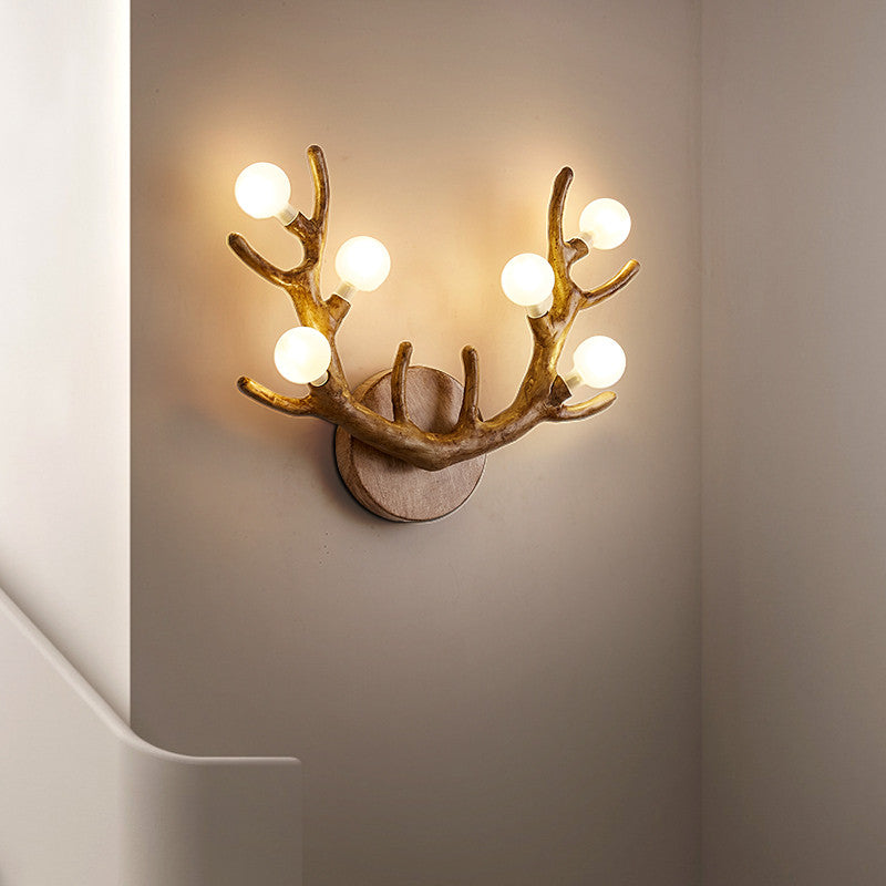 Sabadell | Deer Horns LED Wall Lamp, Brown
