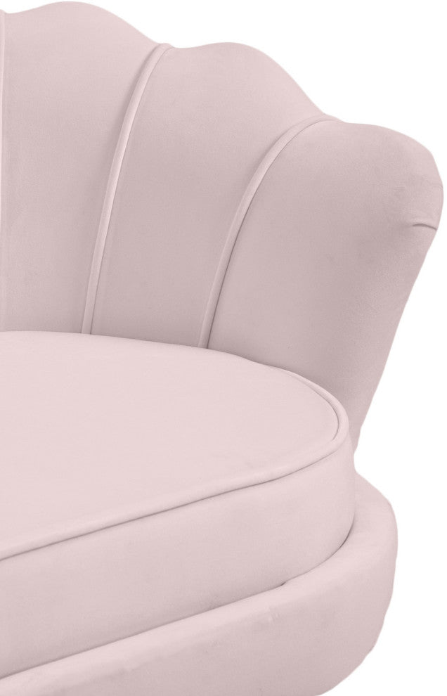 Gardenia  Velvet Upholstered Chair, Pink