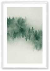 Opaque White 18" x 24" Emerald Forest No. 2 Framed Print