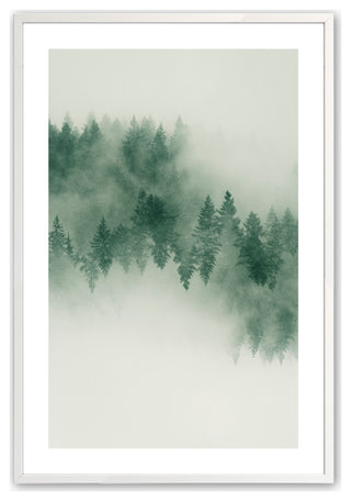 Opaque White 18" x 24" Emerald Forest No. 2 Framed Print