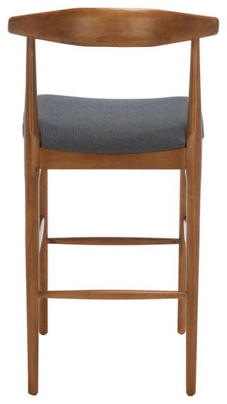 Safavieh Lionel Retro Barstool, Walnut/Dark Grey