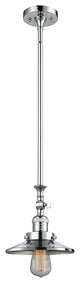 1-Light LED Railroad Mini Pendant, Polished Chrome