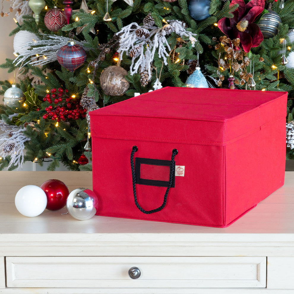 72" 3" Christmas Ornament Storage Box With Drawers