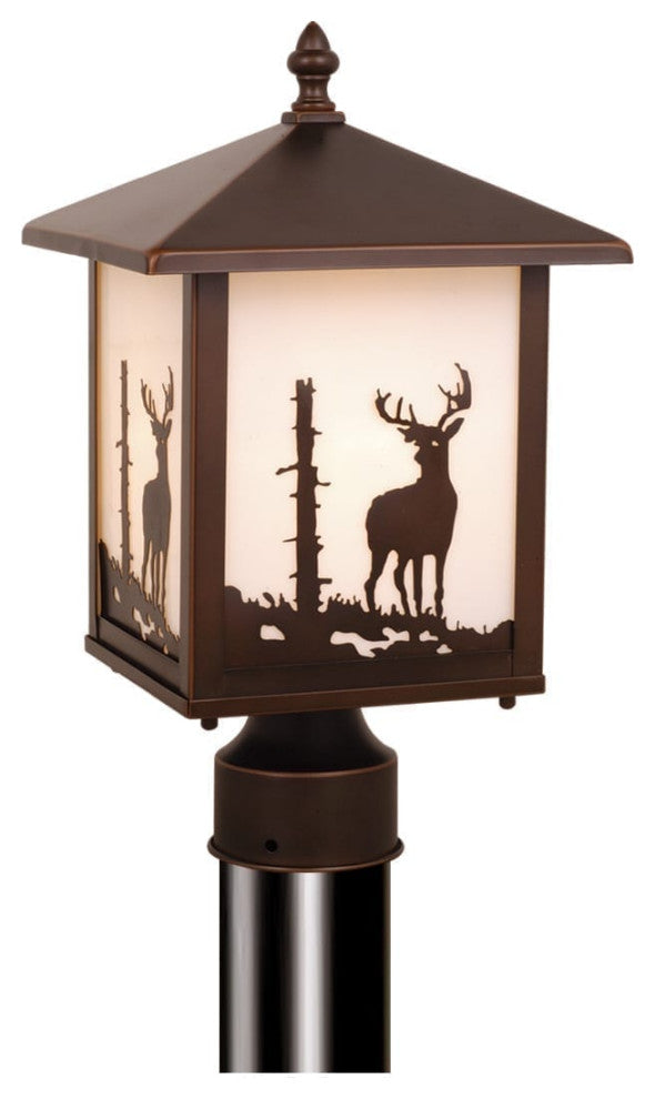 Bryce 8" Deer Outdoor Post Light Burnished Bronze