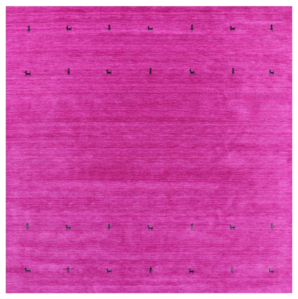 8' Square Persian Gabbeh Handmade Rug - Q15054