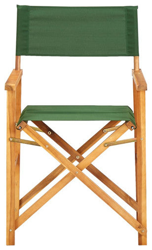 vidaXL Director's Chair Camping Chair for Outdoor Garden Solid Wood Acacia Green