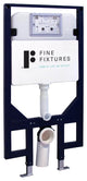 In-Wall Toilet Set, 2"x4" Carrier and Tank, Chrome Round Metal Actuators