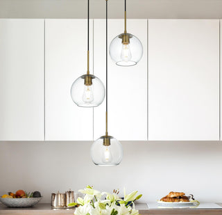 Home Living 18" Flush Mount Clear Shade, Satin Gold