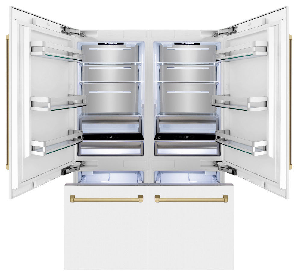 ZLINE Refrigerator With Internal Water, White Matte RBIVZ-WM-60-CB