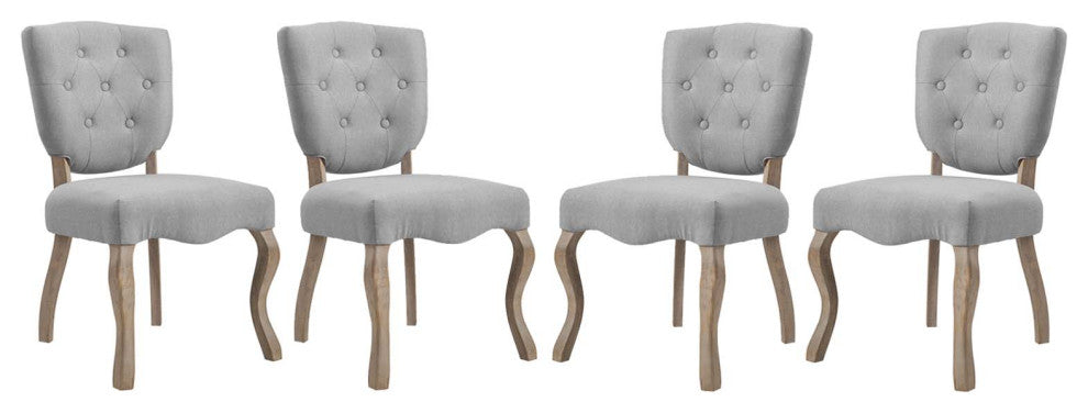 Light Gray Array Dining Side Chair Set of 4