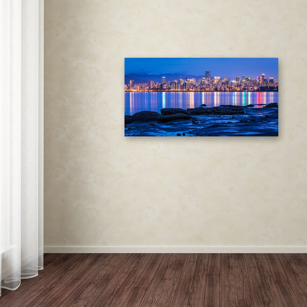 ''Vancouver Night'' Canvas Art by Pierre Leclerc