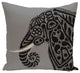 Inky Animal Print Pillow, Gray, 26"x26"
