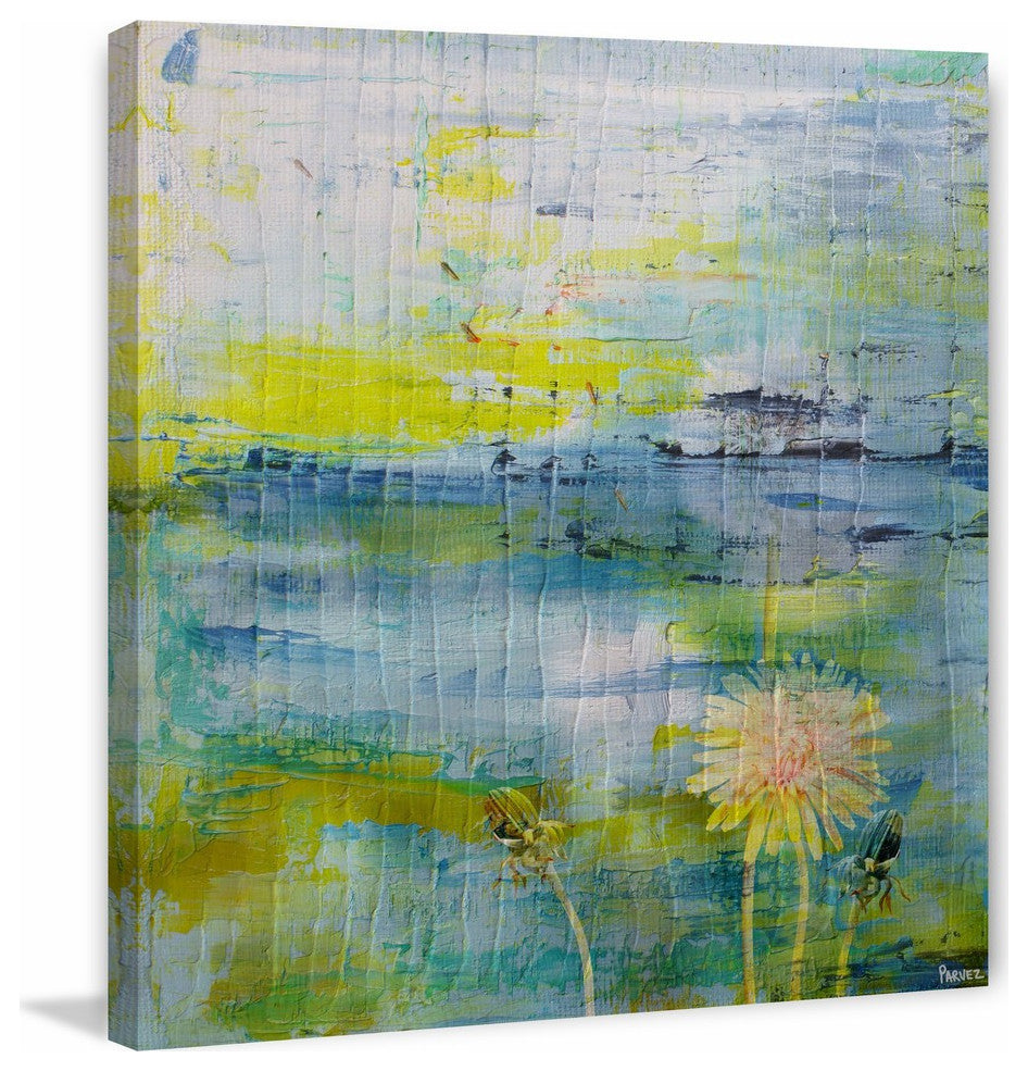 "Water Blooms" Painting Print on Wrapped Canvas, 48"x48"