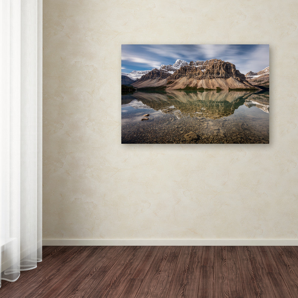 Pierre Leclerc ''Mount Crowfoot Reflection'' Canvas Art, 32x22