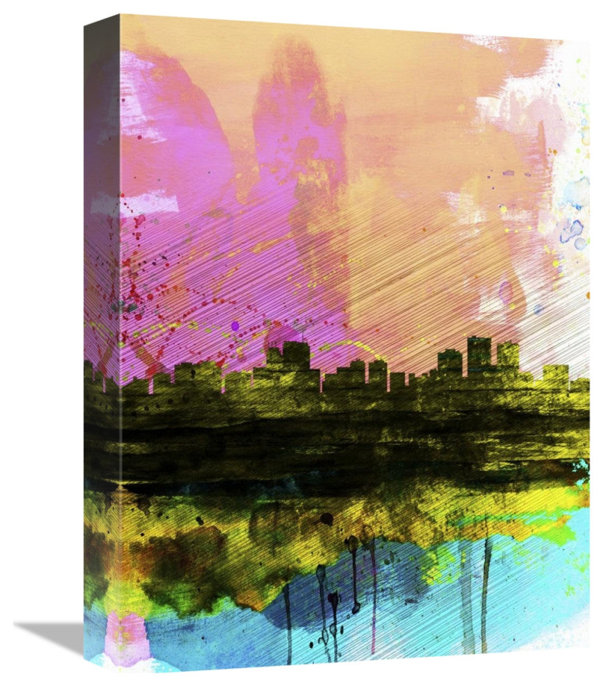"Anchorage Watercolor Skyline" Fine Art Print