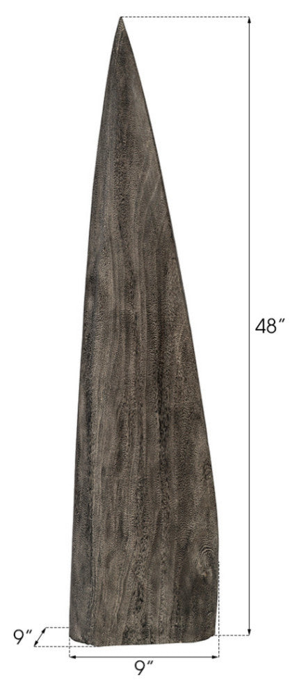 Shark Tooth Sculpture, Gray Stone, Small