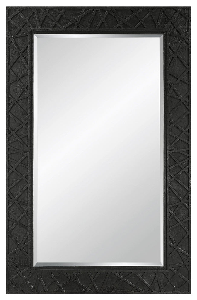 Uttermost Everest Satin Black Mirror