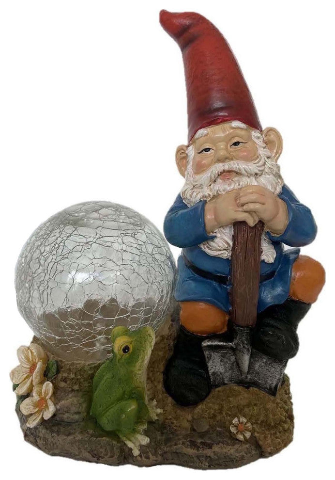 9" Solar Garden Gnome
