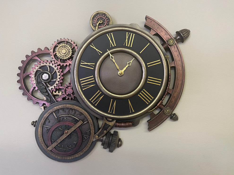Steampunk Industrial Wall Clock
